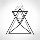 Triangles arrow minimal lines  tattoo design idea