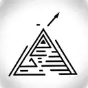 Triangles arrow minimal lines  tattoo design idea