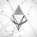 Triangles arrow minimal lines  tattoo design idea