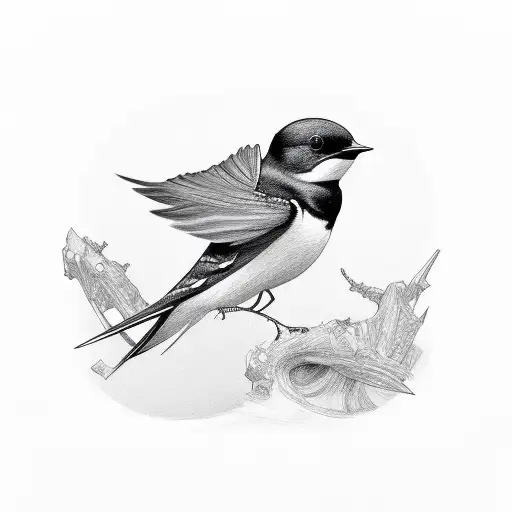 Swallow Bird tattoo design idea