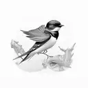 Swallow Bird tattoo design idea