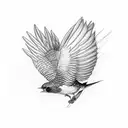 Swallow Bird tattoo design idea