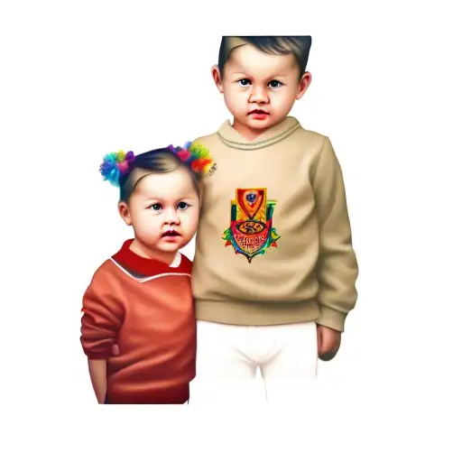 brother and little sister tattoo design idea