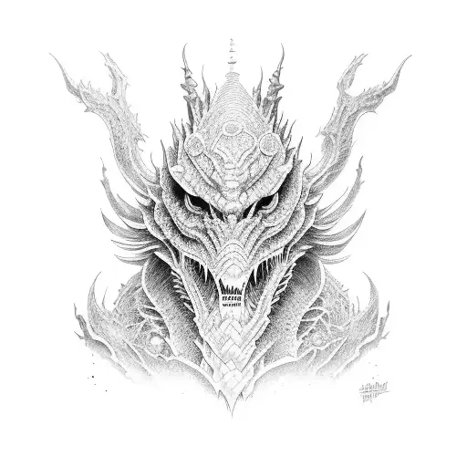 kaiju tattoo design idea