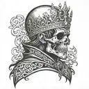 necromancer king tattoo design idea