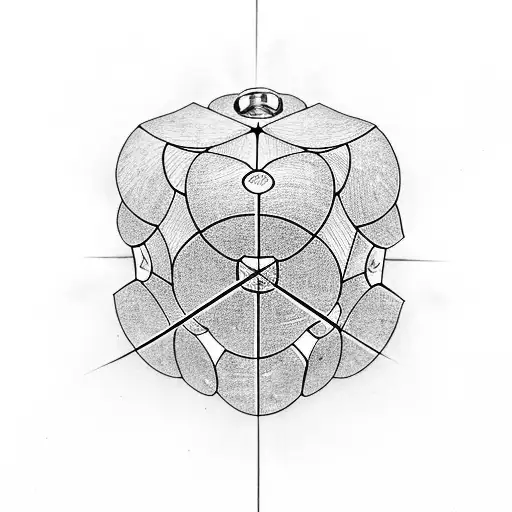 disco ball made of Rubik's cube tattoo design idea