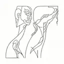 double face good and bad tattoo design idea