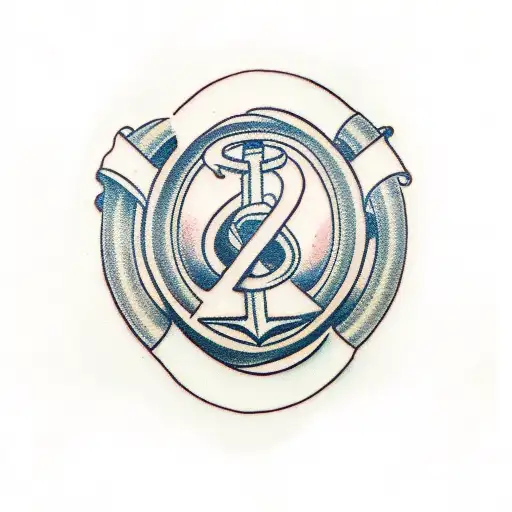Ottinger, Scroll, Anchor, Cross, Family tattoo design idea