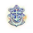 Ottinger, Anchor, Scroll, Cross, Dagger tattoo design idea