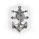 Ottinger, Anchor, Scroll, Cross, Dagger tattoo design idea
