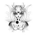 cute succubus tattoo design idea