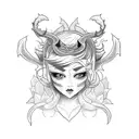 cute succubus tattoo design idea