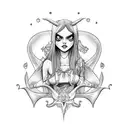 cute succubus tattoo design idea