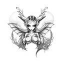 cute succubus tattoo design idea