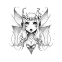 cute succubus tattoo design idea
