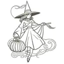 Witch tattoo design idea