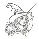 Witch tattoo design idea
