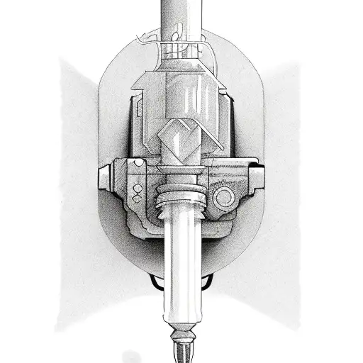 Syringe tattoo design idea