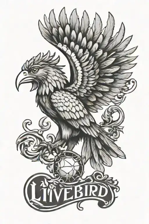 Liverbird logo tattoo design idea