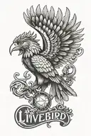 Liverbird logo tattoo design idea