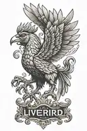 Liverbird logo tattoo design idea