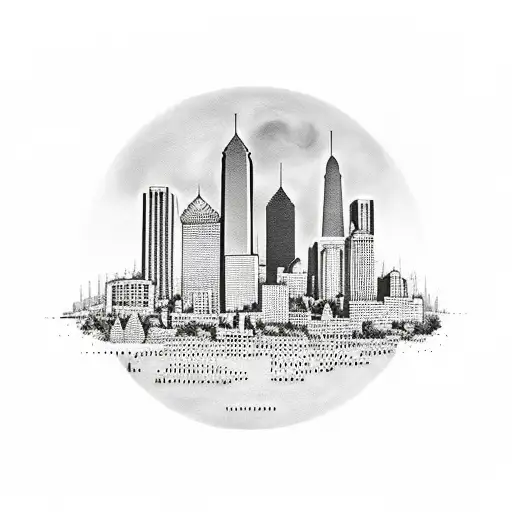 Atlanta skyline tattoo design idea