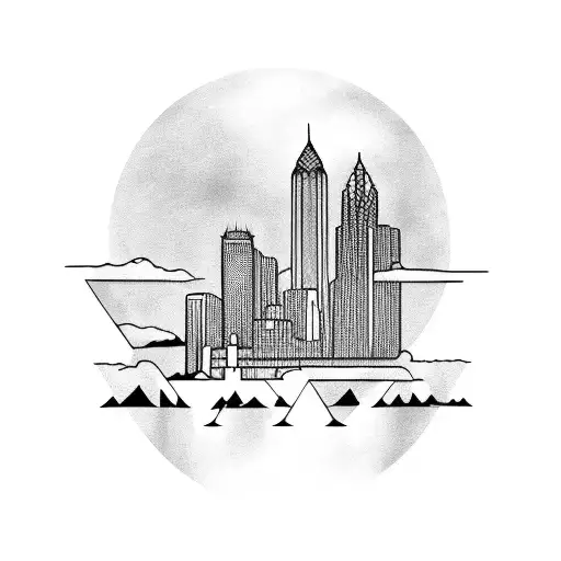 Atlanta skyline tattoo design idea