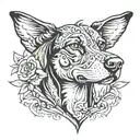 hunting dog tattoo design idea