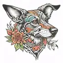 hunting dog tattoo design idea