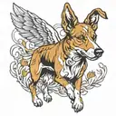 hunting dog tattoo design idea