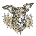 hunting dog tattoo design idea