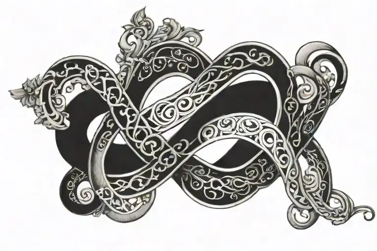 infinity with names maria joao pedro paula tattoo design idea