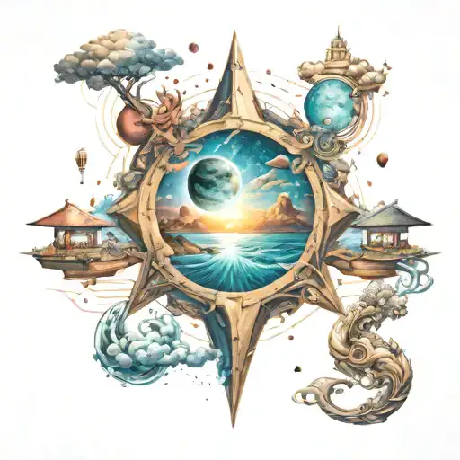 infinite parallel universes and how you can't waste this life but you'll meet again with your loved ones. enjoy life tattoo design idea