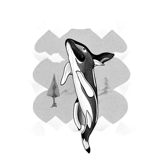 killer whale  tattoo design idea