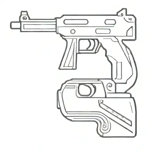 UZI GUN tattoo design idea