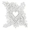 heart scroll across name Kaylee  tattoo design idea