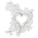 heart scroll across name Kaylee  tattoo design idea
