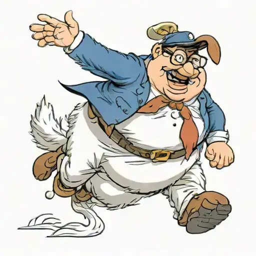 peter griffin riding a bunny rabbit tattoo design idea