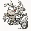 peter griffin riding a bunny rabbit tattoo design idea
