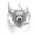 viking bear tattoo design idea