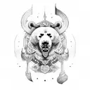 viking bear tattoo design idea