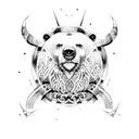 viking bear tattoo design idea