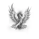 fire Phoenix tattoo design idea