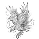 fire Phoenix tattoo design idea