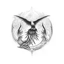 fire Phoenix tattoo design idea