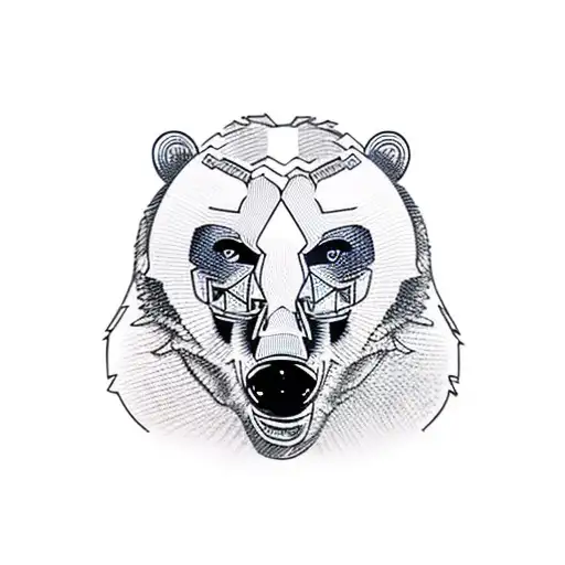 Bear tattoo design idea