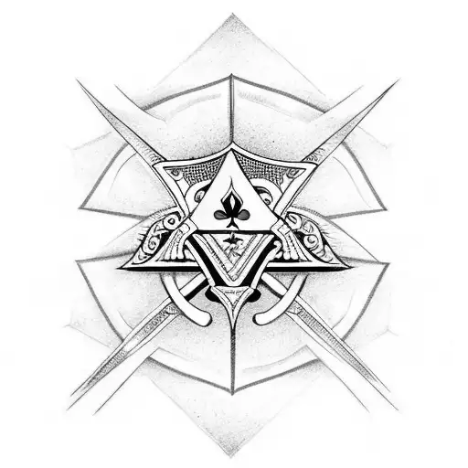 Ace of Spades negative space tattoo design idea