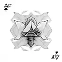 Ace of Spades negative space tattoo design idea