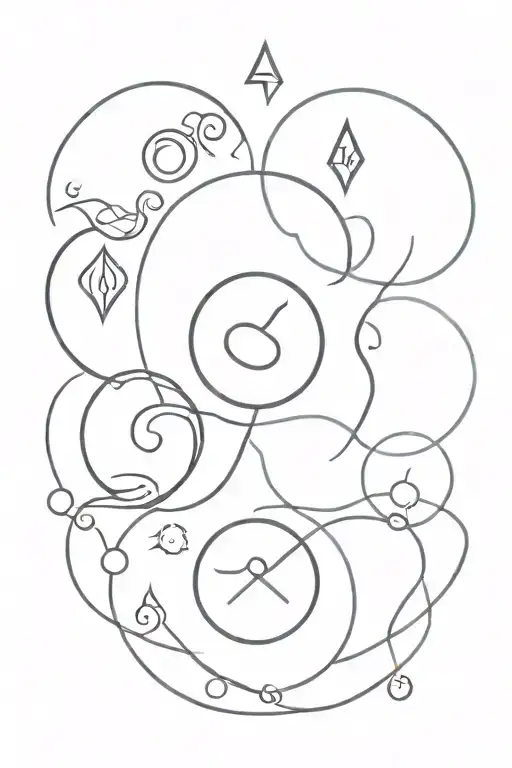 three elements: fire, air, earth  tattoo design idea