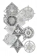three elements: fire, air, earth  tattoo design idea